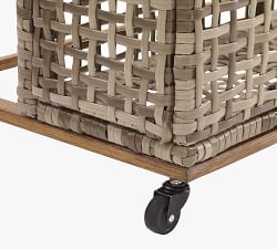 Betti Outdoor Wicker Pool Storage Caddy