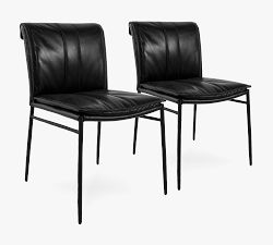 Eugina Leather Dining Chairs - Set of 2