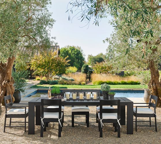 Get the Look: Malibu Metal Grand Outdoor Dining Table + Chair