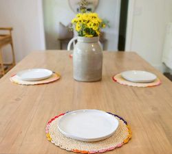 Sallie Ruffle Edge Round Placemat - Set of 4