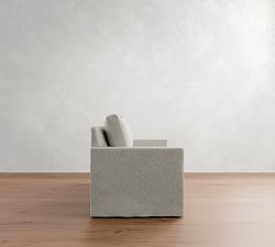 Cameron Modern Square Arm Slipcovered Sleeper Sofa (54"&ndash;86")