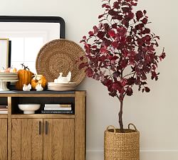 Faux Burgundy Oak Tree