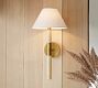 Sterling Travertine Shaded Sconce (19")