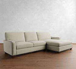 Turner Square Arm Chaise Sectional (103"&ndash;128")