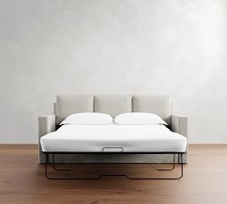 Cameron Modern Square Arm Slipcovered Sleeper Sofa (54"&ndash;86")