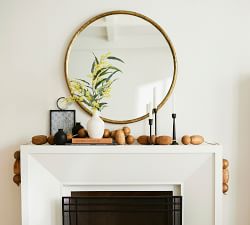 Crosby Brass Round Wall Mirror