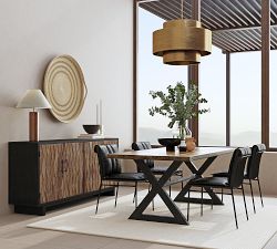 Eugina Leather Dining Chairs - Set of 2