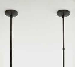 Linen Drum Shade Linear Chandelier (43")