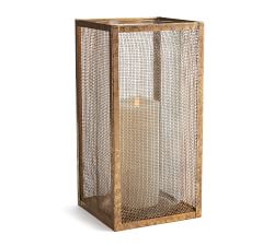 Metal Mesh Hurricane Candle Holders