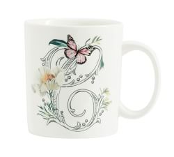 Monique Lhuillier Botanical Monogram Stoneware Mug