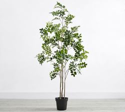 Faux Green Leaf Tree
