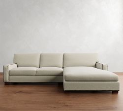 Turner Square Arm Chaise Sectional (103"&ndash;128")