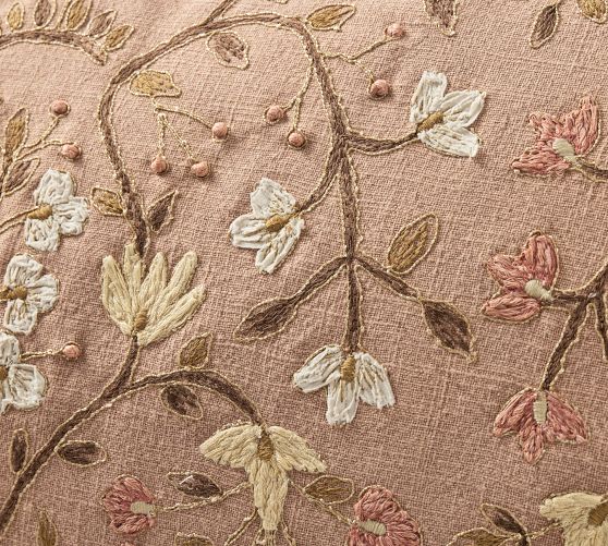 Zea Embroidered Lumbar Pillow - Thumbnail 4