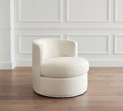 Balboa Slipcovered Swivel Chair