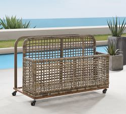 Betti Outdoor Wicker Pool Storage Caddy