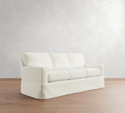 Buchanan Modern Square Arm Slipcovered Sleeper Sofa (54"&ndash;84")