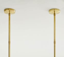 Linen Drum Shade Linear Chandelier (43")