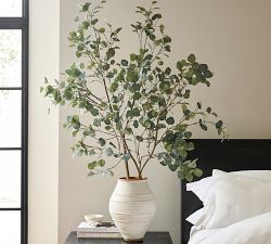 Faux Oversized Silver Dollar Eucalyptus Branch