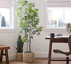 Faux Green Leaf Tree