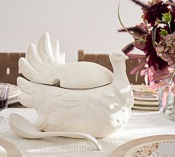 Rustic Turkey Stoneware Tureen