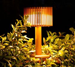 Solar Tabletop Teak  Lantern
