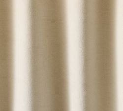 Custom Velvet Twill Blackout Curtain - Oatmeal