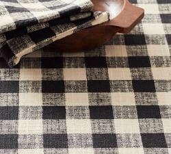 Dalton Check Yarn Dyed Cotton/Linen Table Throw