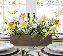 Faux Daffodil Spring Centerpiece