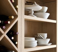 Modern Farmhouse 170" Grand Wine Storage with Display Cabinets