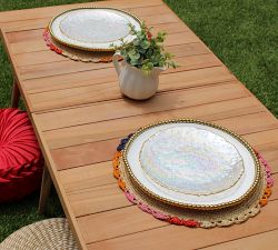 Sallie Ruffle Edge Round Placemat - Set of 4