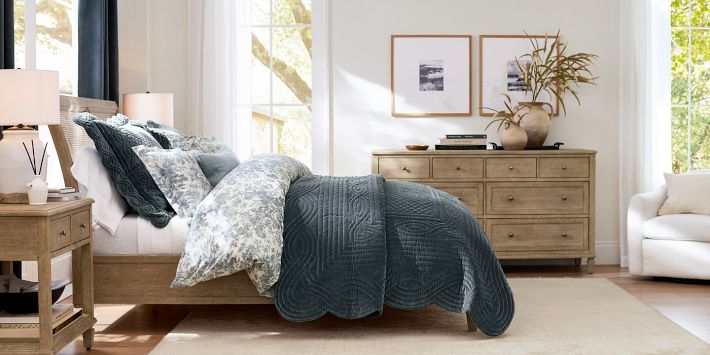 Velvet Heirloom Quilted Shams | Pottery Barn