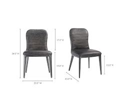 Tennyson Leather Dining Chair, Set of 2