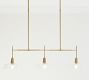 Farmhouse Glass Linear Chandelier (43")