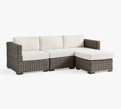 Pottery Barn Huntington Wicker Square Arm Outdoor Sectional - Thumbnail 4