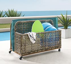 Betti Outdoor Wicker Pool Storage Caddy