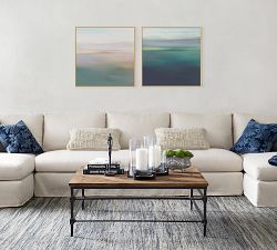 Blurred Skies Hand Embellished Framed Canvas Print