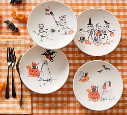 Doug &amp; Friends Stoneware Appetizer Plates - Mixed Set of 4