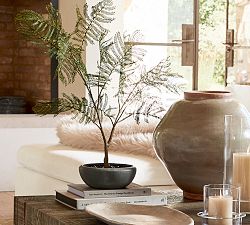 Faux Potted Grey Fern