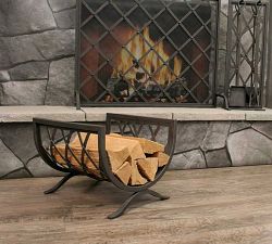 Iron Weave Firewood Holder