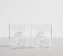 Glass Skull Double Shot Glasses - Set of 2