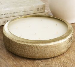 Mindfulness Brass Scented Candle - Oliban &amp; White Amber