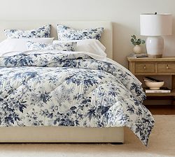 Open Box: Garden Floral Percale Comforter, Full/Queen - Blue/White