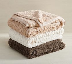 Diamond Ridge Faux Fur Throw