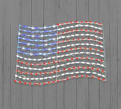 Lit LED Patriotic Flag