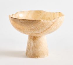 Onyx Stone Pedestal Bowl
