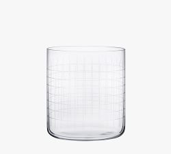 Open Box: Finesse Grid Crystal Drinking Glasses - Set of 4