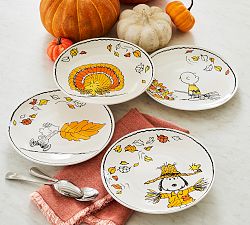 Peanuts™ Harvest Mixed Salad Plates - Set of 4