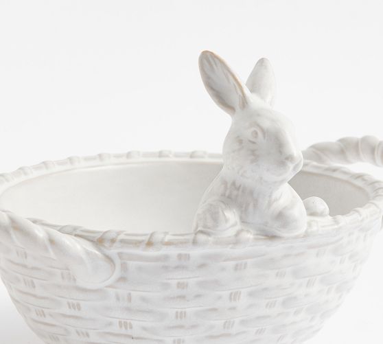 Rustic Bunny Stoneware Candy Bowl - Thumbnail 4