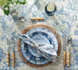 Kravet Floret Stoneware Appetizer Plates - Mixed Set of 4