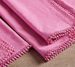 Morgan Lace Trim Organic Cotton Napkins - Set of 4